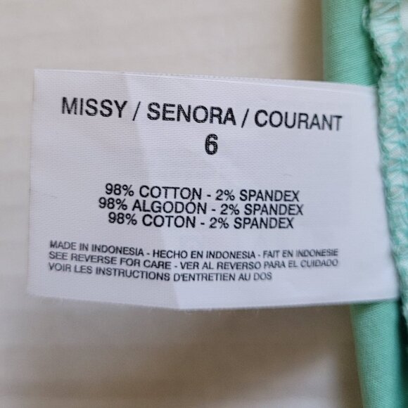 Bandolino pants Anklette style mint green stretch slim fit size 6 New with tags - Picture 6 of 14